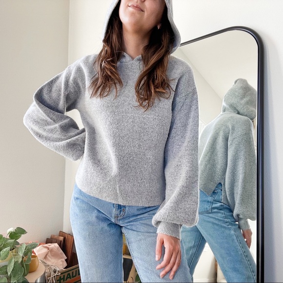 Brushed Knit Hooded Sweater - Picture 7 of 7